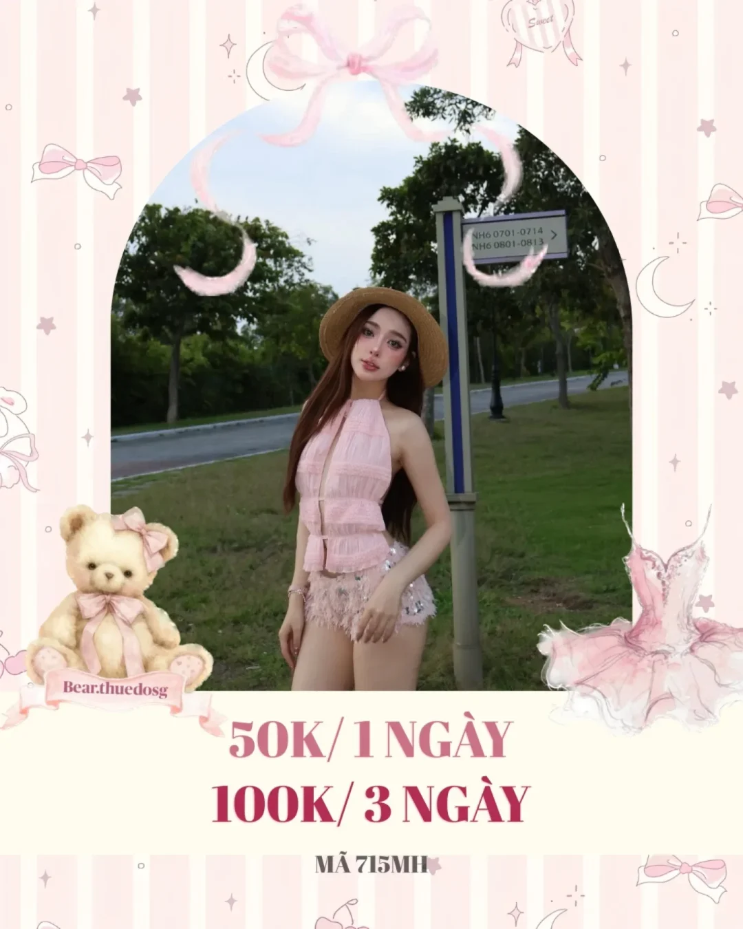 Ảnh 1 của Set croptop hồng short kim sa nữ