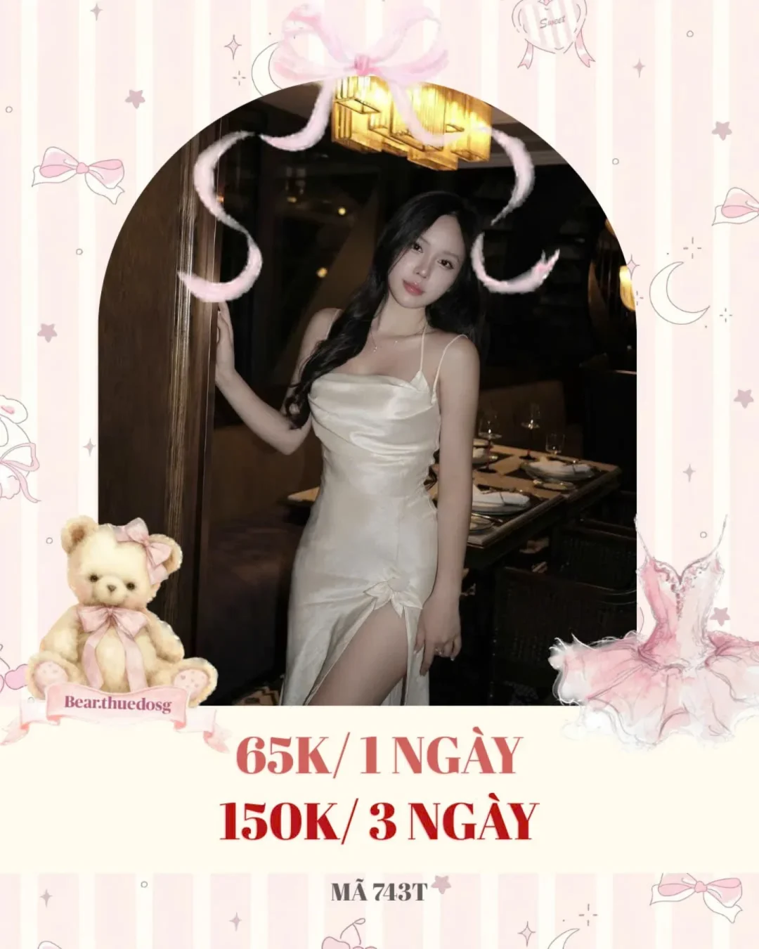 Photo 1 of Váy lụa trắng hai dây nữ sang trọng
