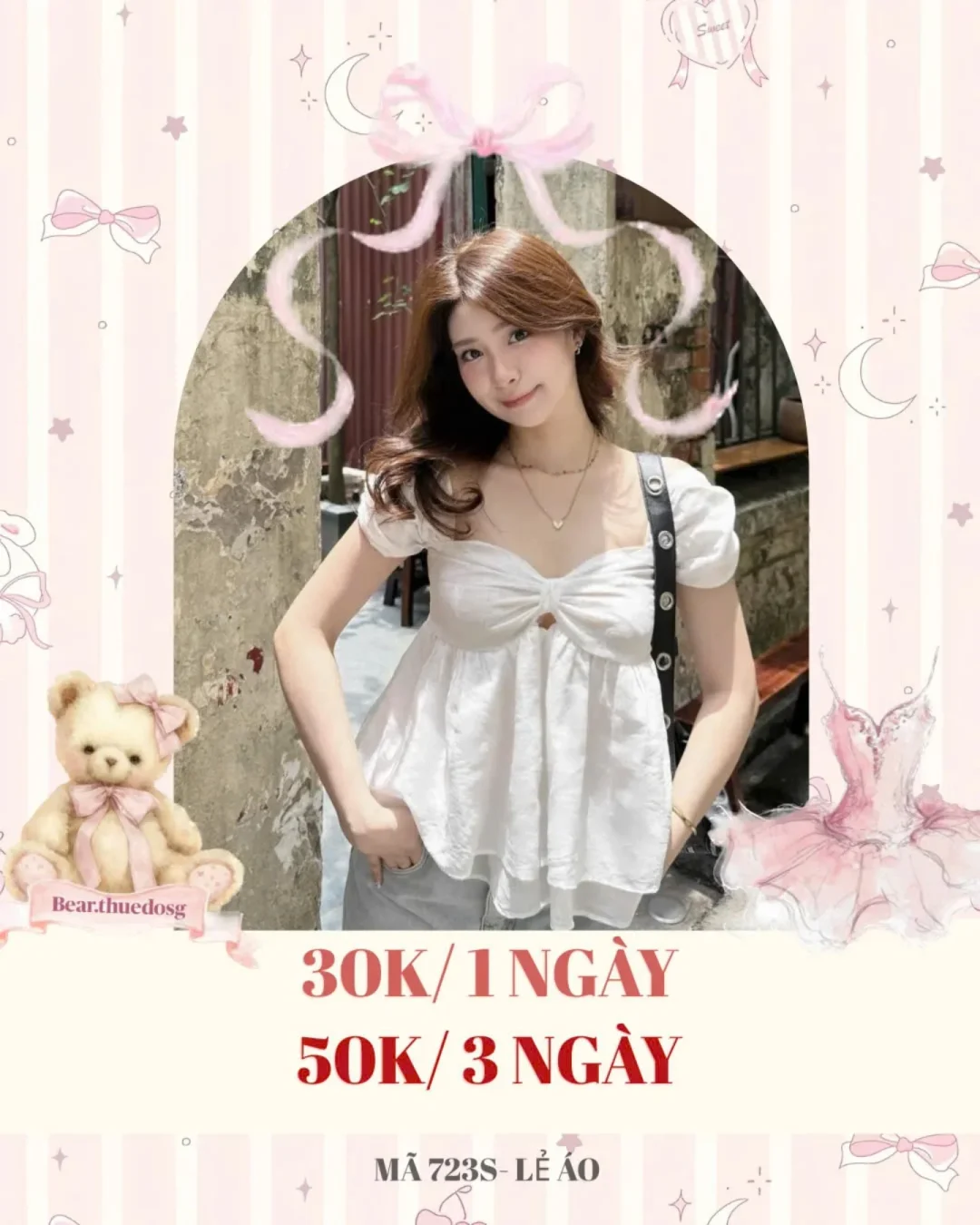 Ảnh 1 của Áo babydoll trắng nữ size M