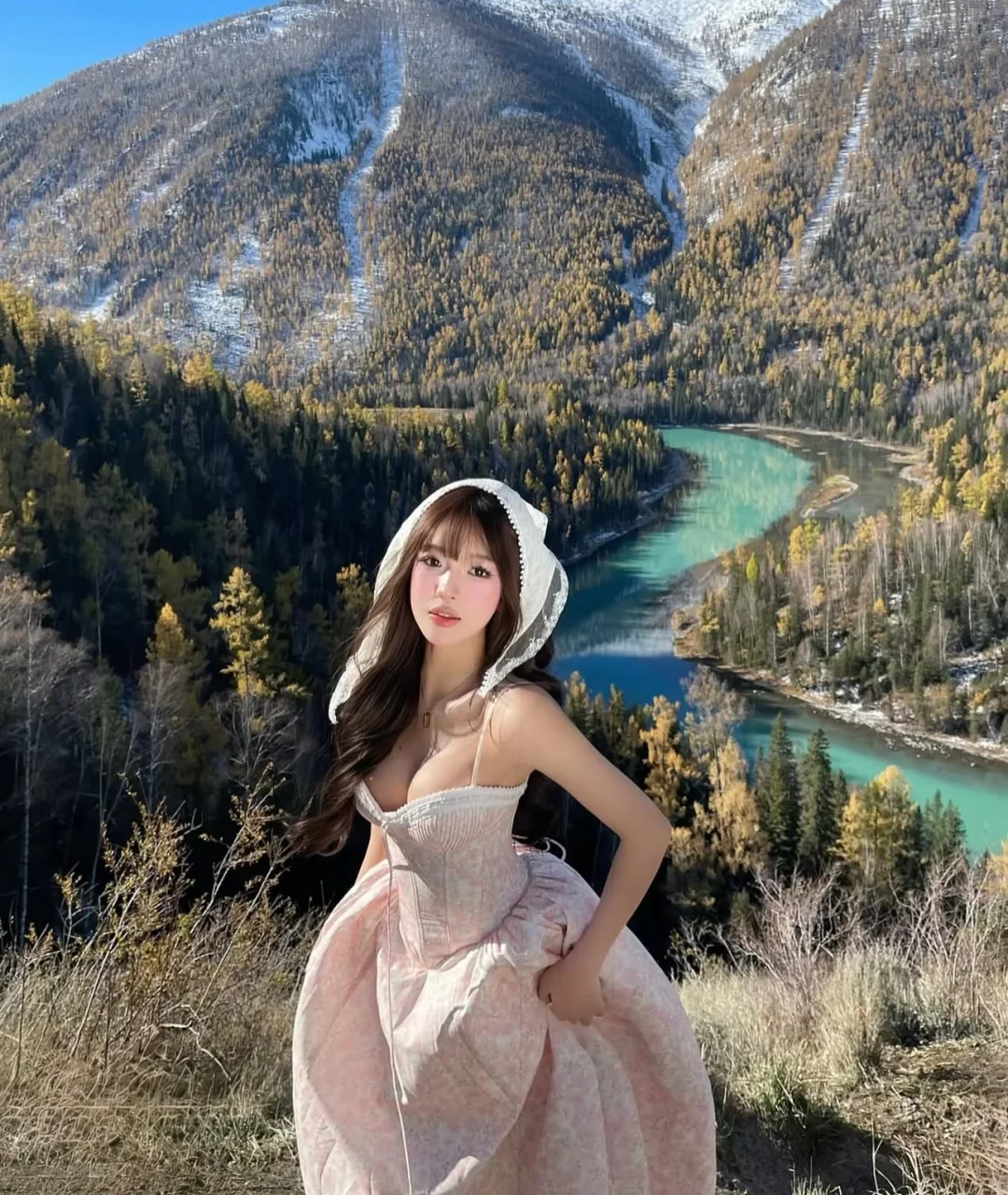 Ảnh 4 của Váy corset hoa hồng pastel size M