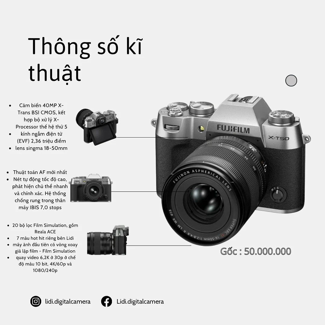 Ảnh 2 của Máy ảnh Fujifilm X-T50 cho thuê
