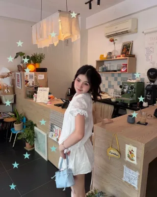Ảnh 4 của Set áo váy trắng ren nữ ngắn size M