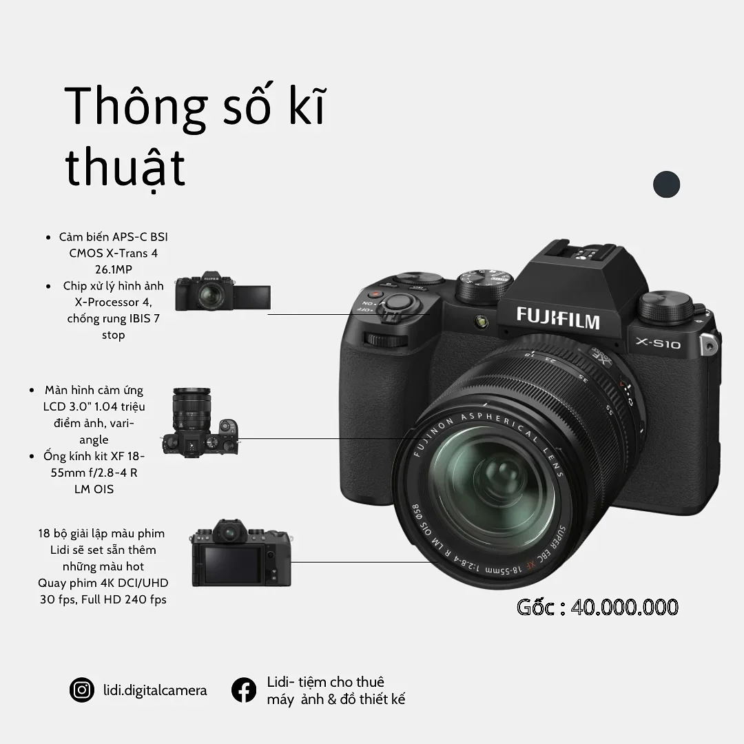 Ảnh 2 của Máy ảnh Fujifilm X-S10 kèm lens XF 18-55