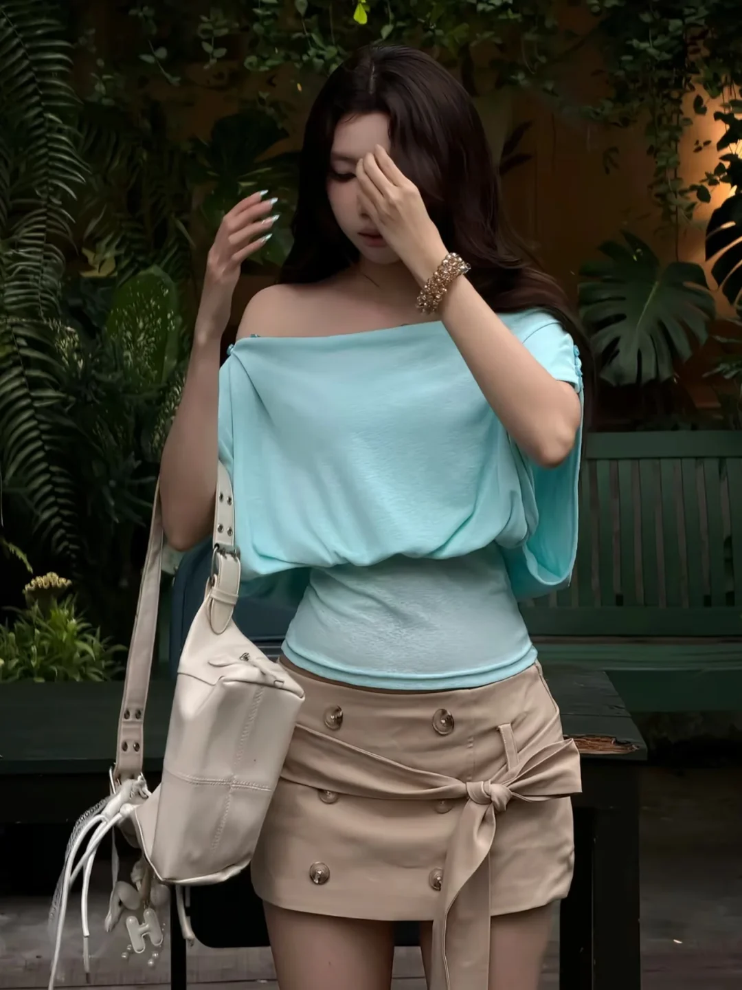 Ảnh 8 của Set áo trễ vai quần short nơ nữ