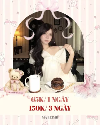 Ảnh 1 của Váy trắng trễ vai nơ nữ tính