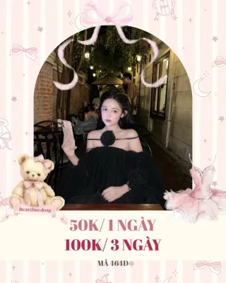 Ảnh 1 của Đầm đen trễ vai dài nữ tính