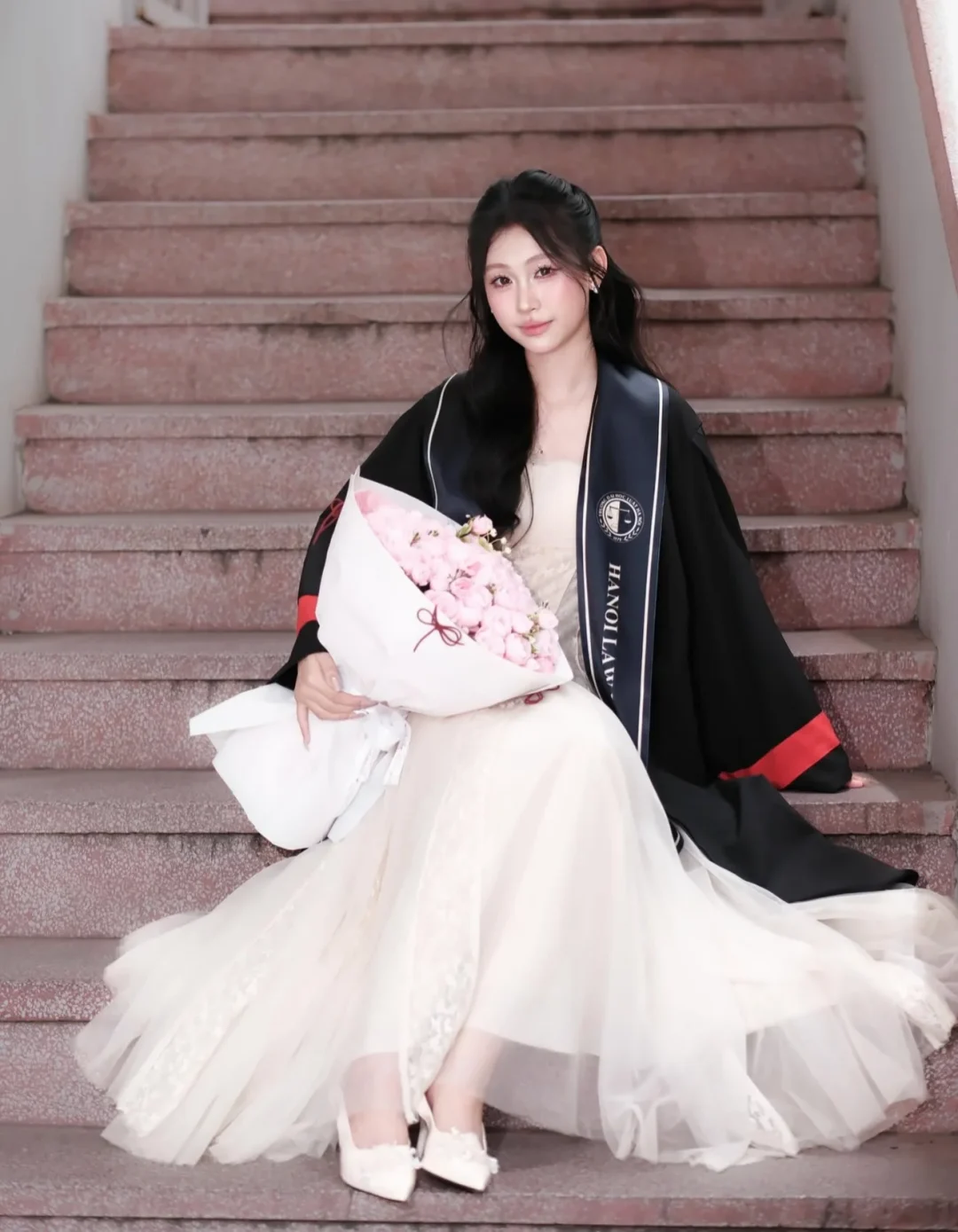 Ảnh 3 của Đầm maxi voan kem thanh lịch size M