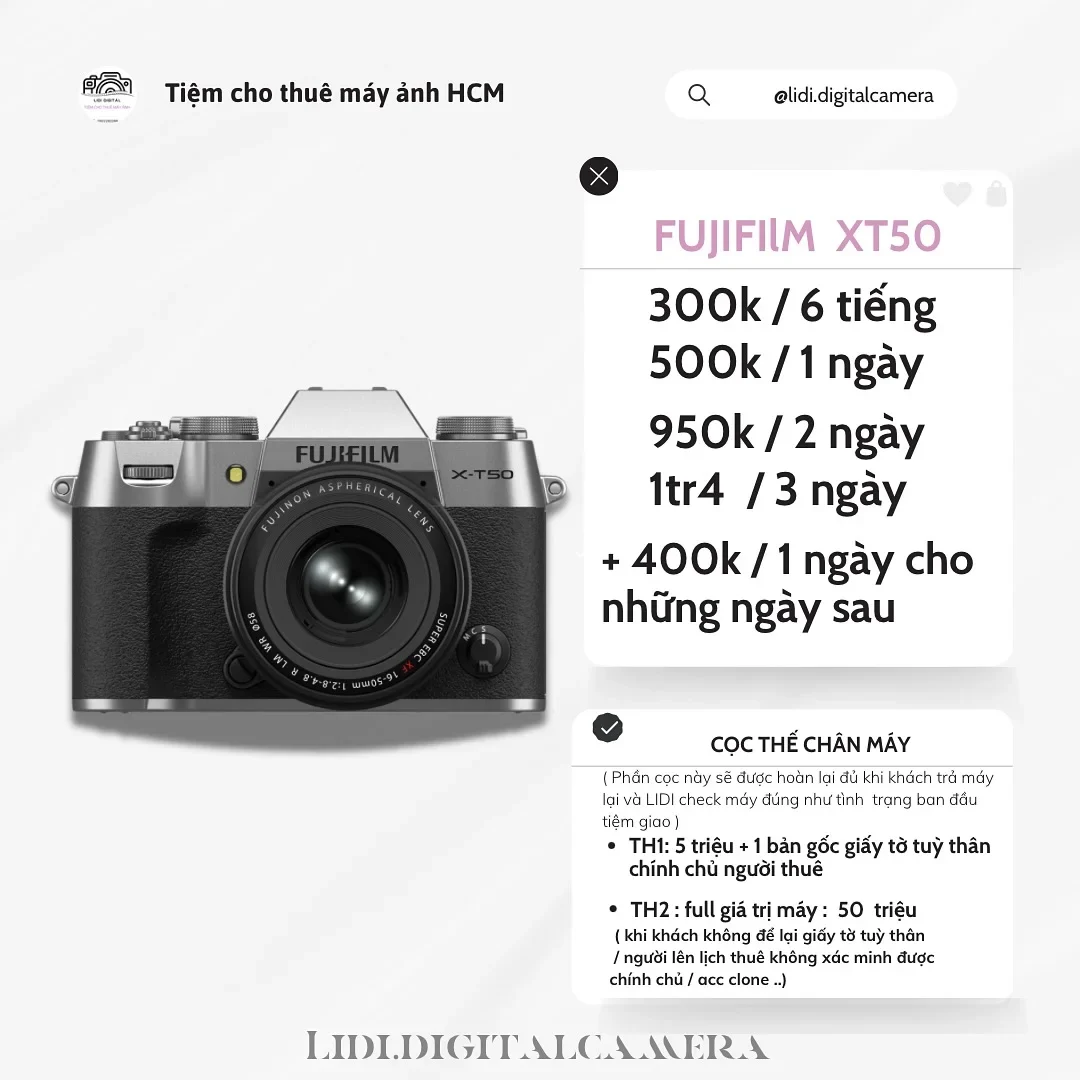Ảnh 1 của Máy ảnh Fujifilm X-T50 cho thuê