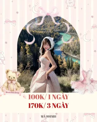 Ảnh 1 của Váy corset ren hồng pastel nữ vintage
