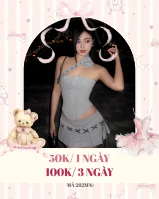 Ảnh 1 của Set corset váy mini xám nữ size S