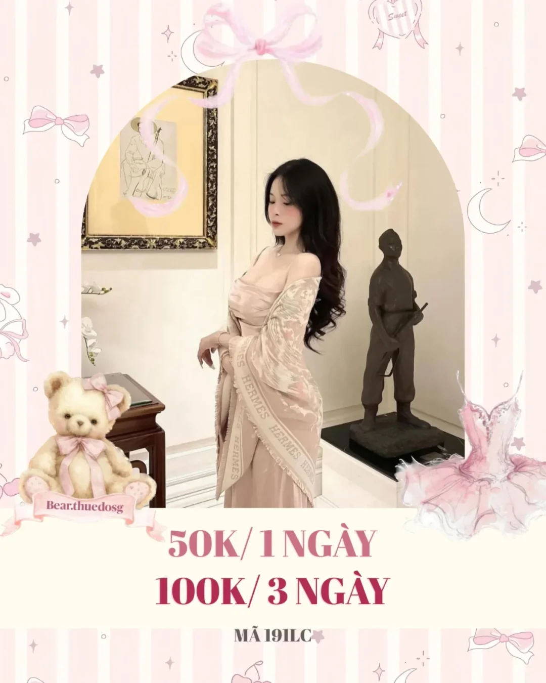 Ảnh 1 của Váy dài trễ vai be lụa satin nữ