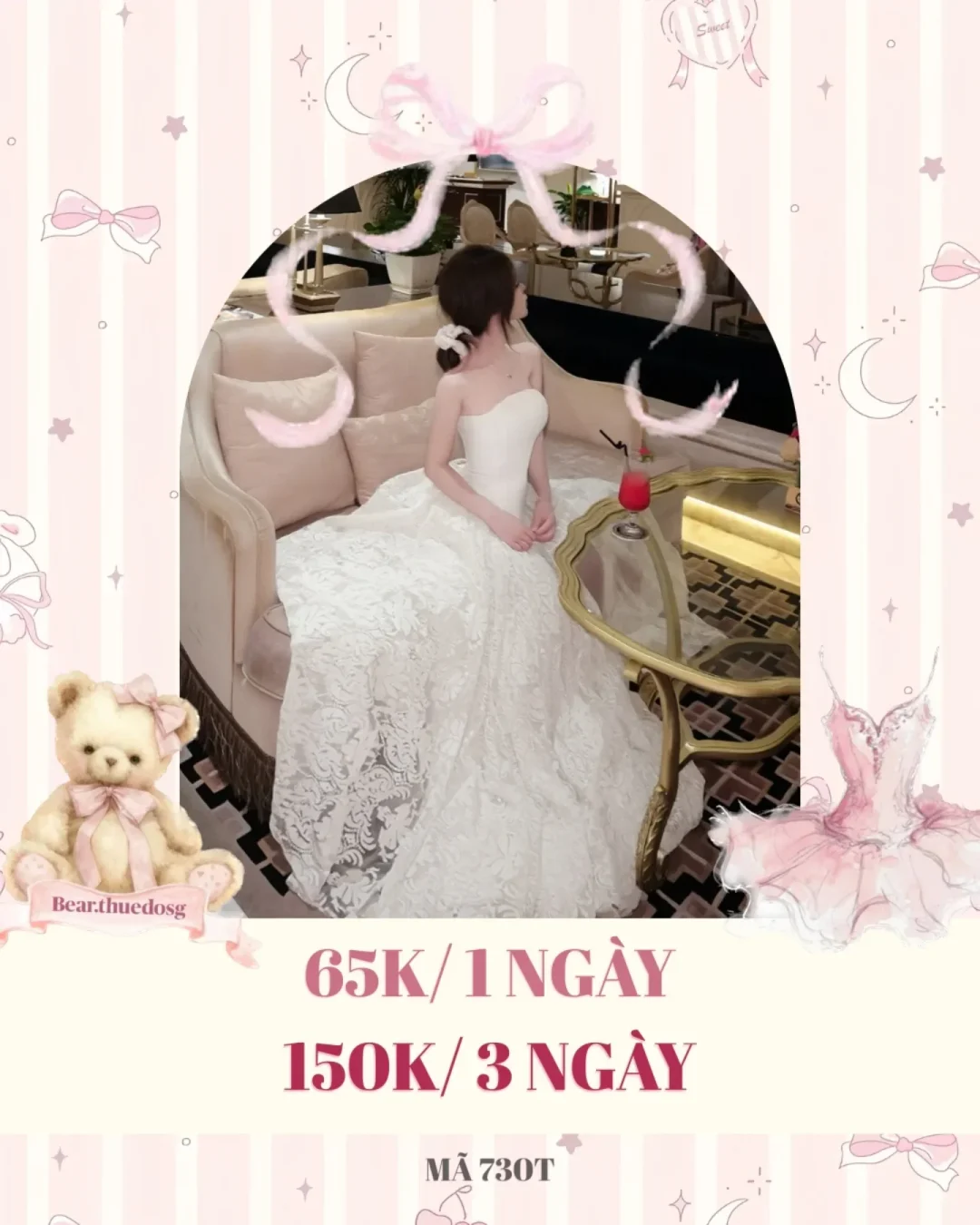 Ảnh 1 của Váy cưới ren trắng dáng công chúa size S