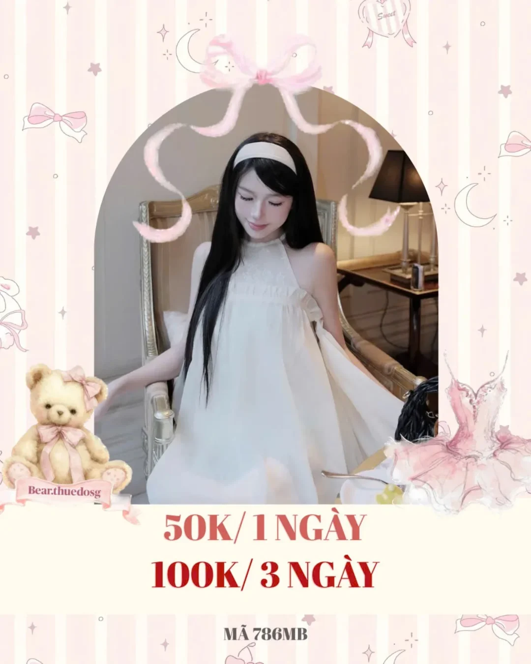 Photo 1 of Váy babydoll trắng voan nữ tính