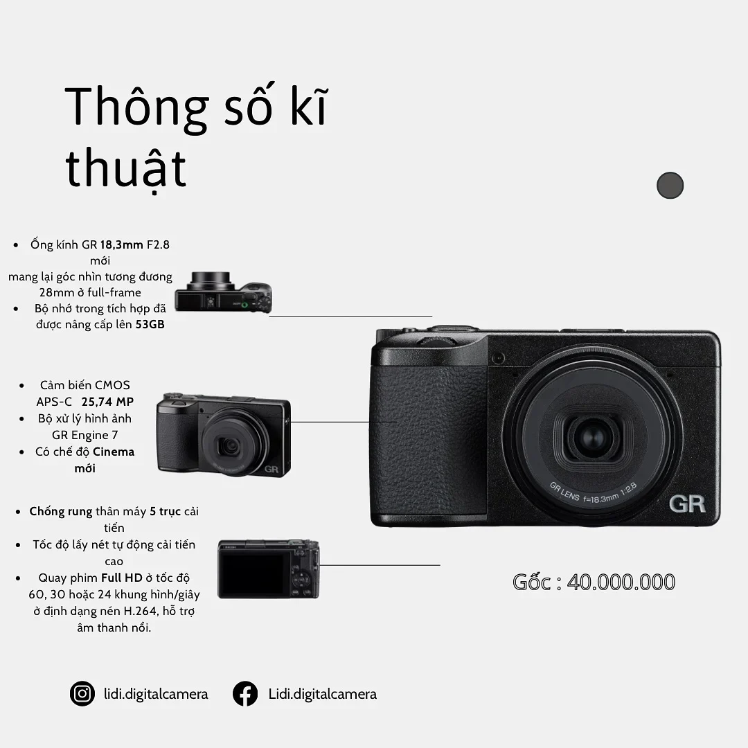 Ảnh 2 của Máy ảnh Ricoh GRIV compact cho thuê