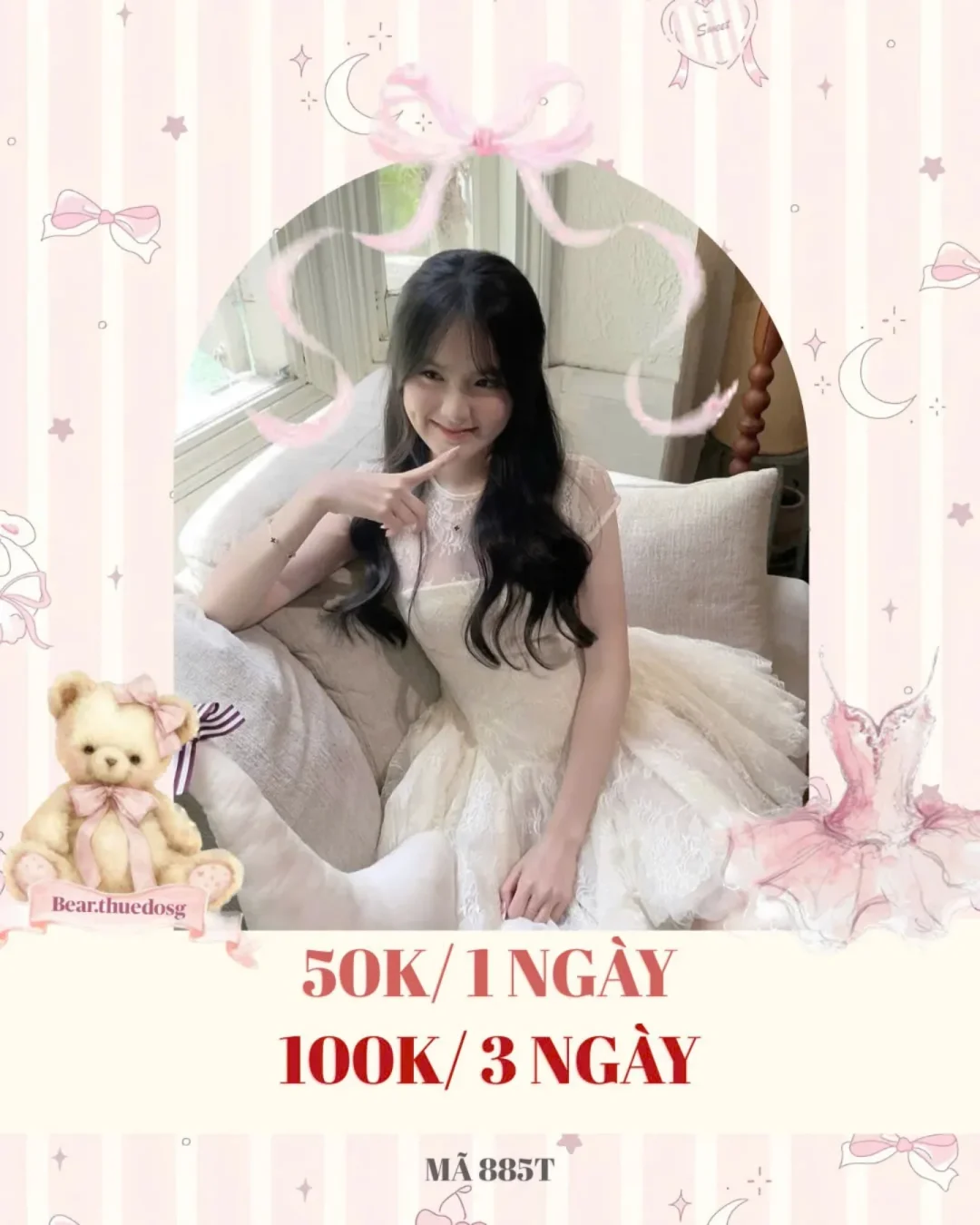 Photo 1 of Váy trắng bèo ren công chúa size M