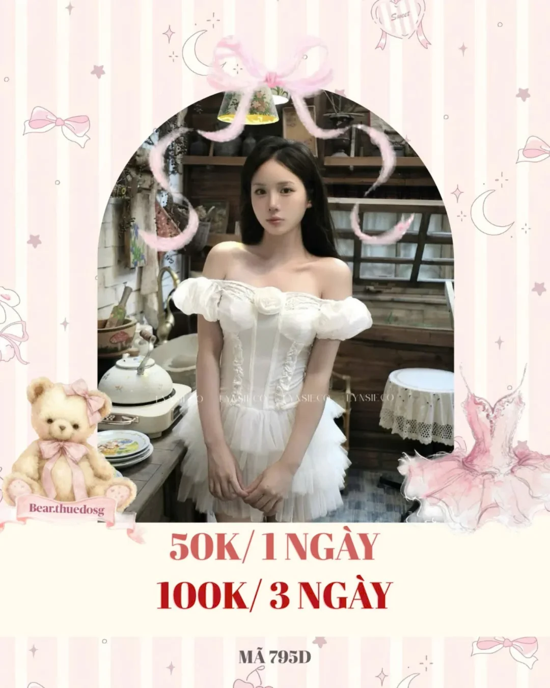 Photo 1 of Đầm trắng bẹt vai tulle xòe công chúa