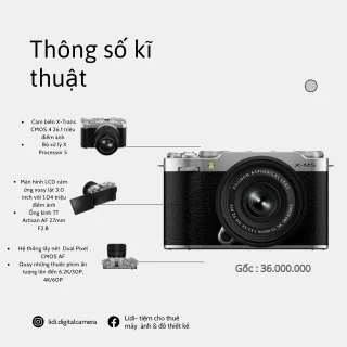Ảnh 2 của Máy ảnh Fujifilm X-M5 mirrorless cho thuê