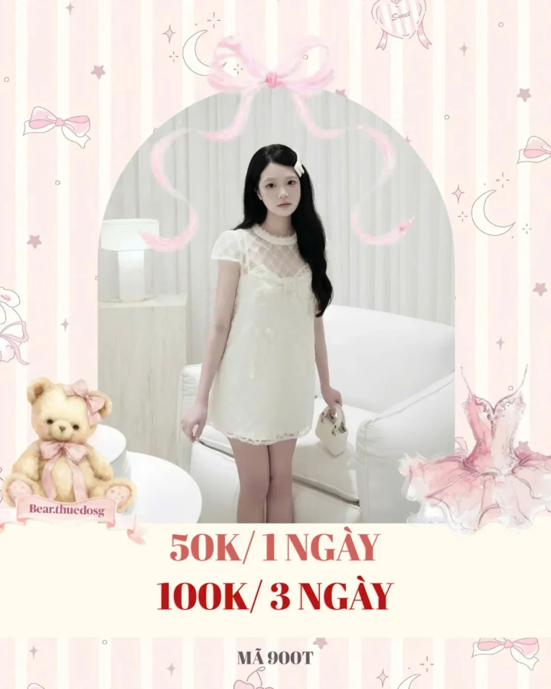 Ảnh 1 của Váy ren trắng ngắn nữ size S