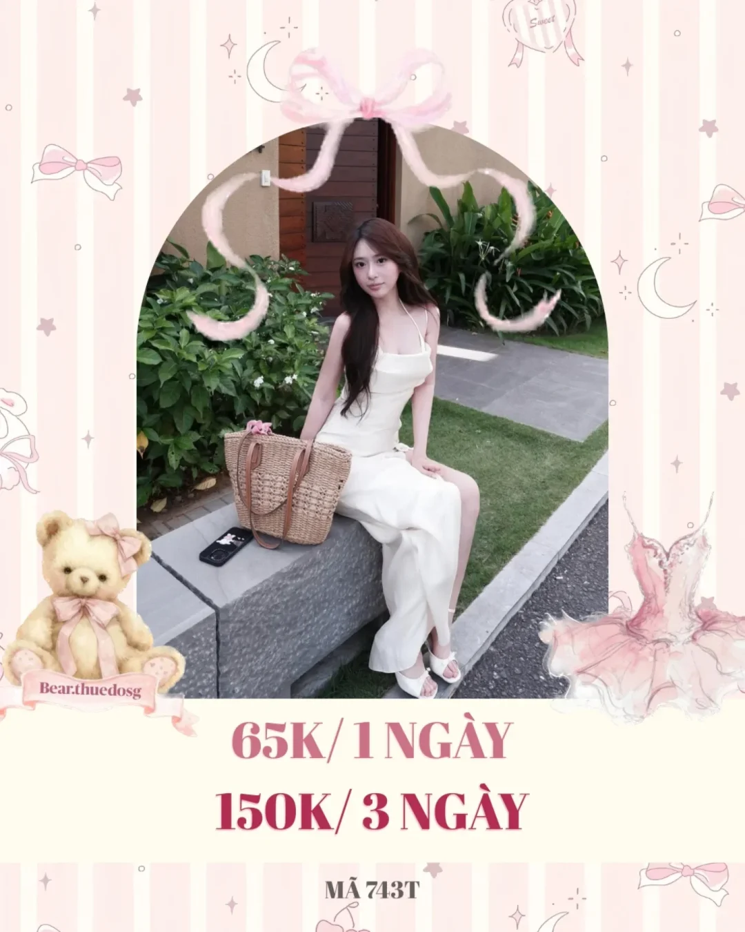 Ảnh 1 của Đầm maxi trắng hai dây Ameliee size S