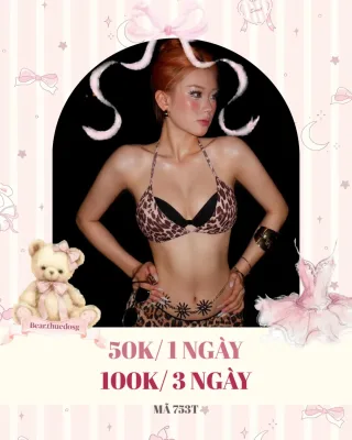 Ảnh 1 của Set bikini da báo hai mảnh nữ size S