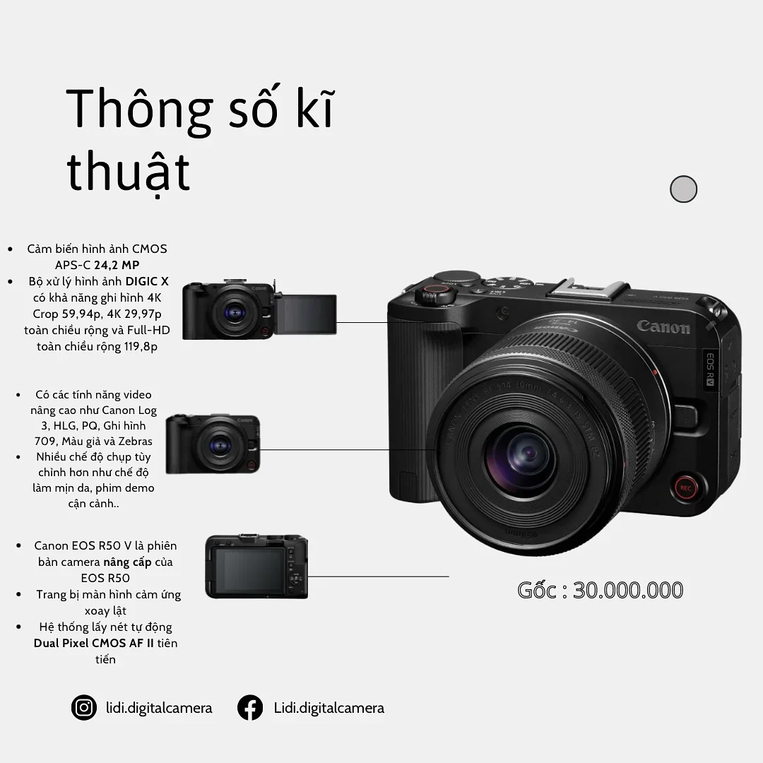 Ảnh 2 của Máy ảnh Canon R50V cho thuê