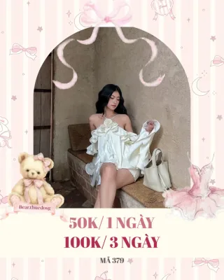 Ảnh 1 của Đầm lụa trắng bèo nhún nữ tính