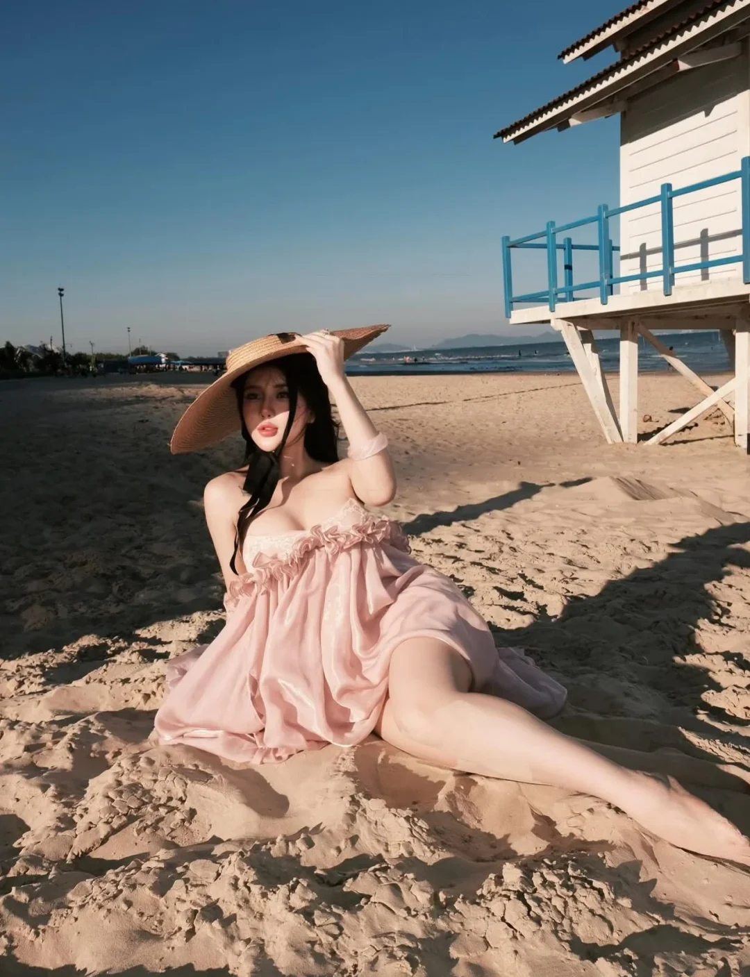 Ảnh 2 của Váy babydoll hồng bèo nhún size M