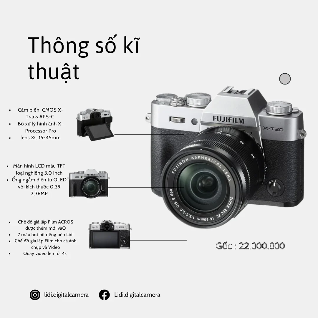 Ảnh 2 của Máy ảnh Fujifilm X-T20 cho thuê