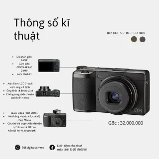 Ảnh 2 của Máy ảnh Ricoh GRIII compact cho thuê