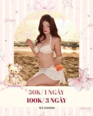 Ảnh 1 của Set bikini trắng hai mảnh nữ đi biển