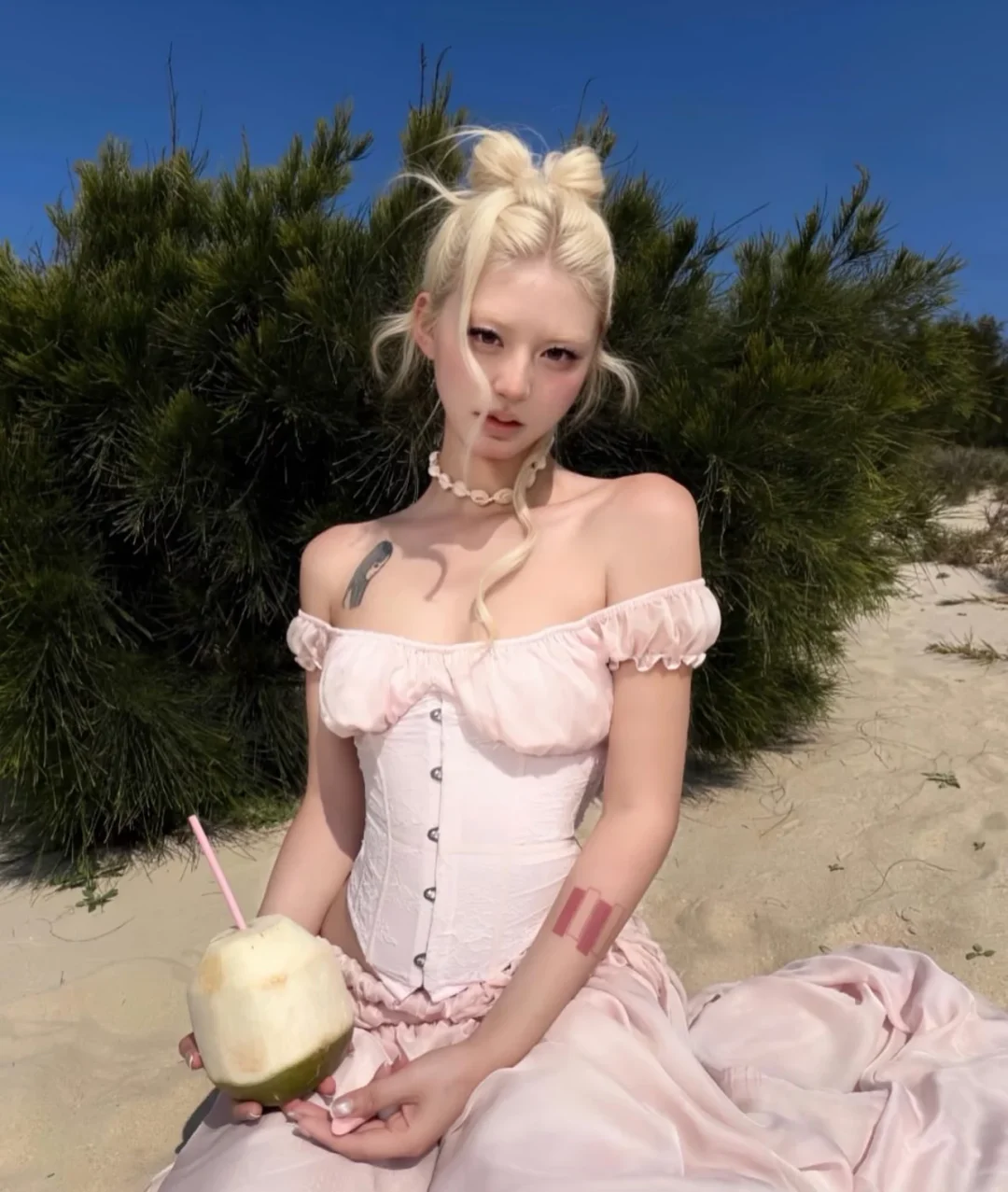 Photo 2 of Set váy corset hồng pastel size S