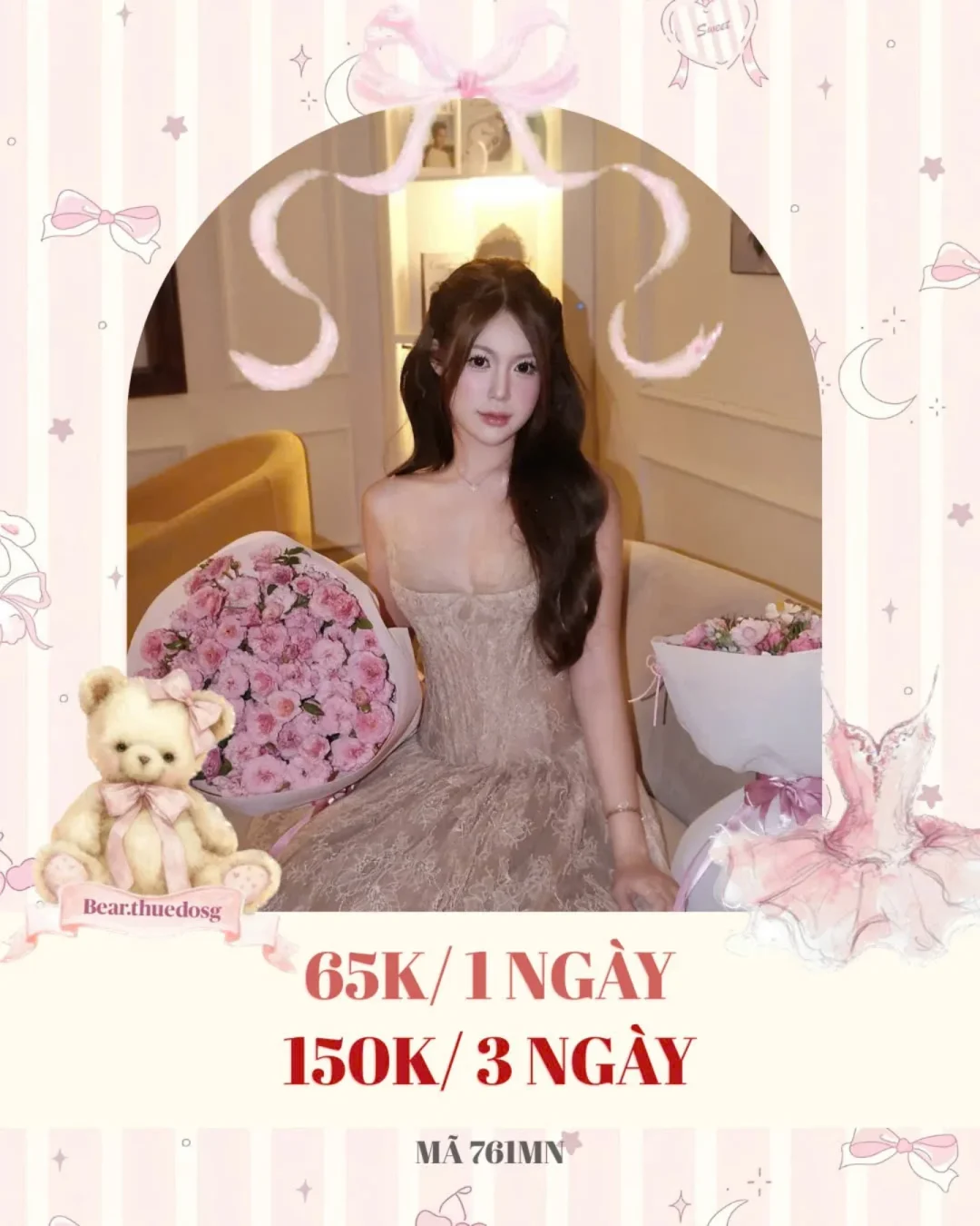 Ảnh 1 của Đầm ren be cúp ngực nữ tính