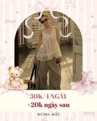 Ảnh 1 của Áo babydoll voan ren trắng nữ tính