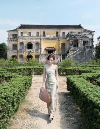 Ảnh 4 của Đầm dạ hội kim sa vàng gold nữ