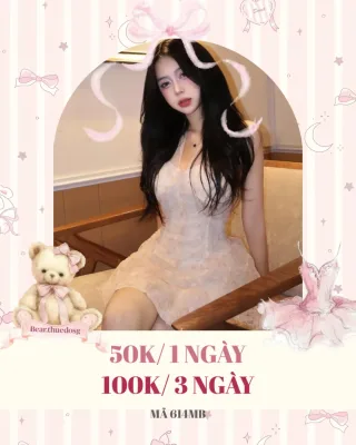Ảnh 1 của Váy ren hoa hồng nhạt dáng ngắn nữ