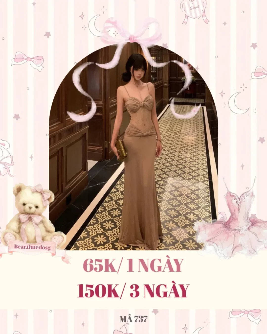Photo 1 of Váy maxi body be sang trọng nữ