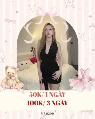 Photo 1 of Đầm mini kim sa đen bodycon nữ