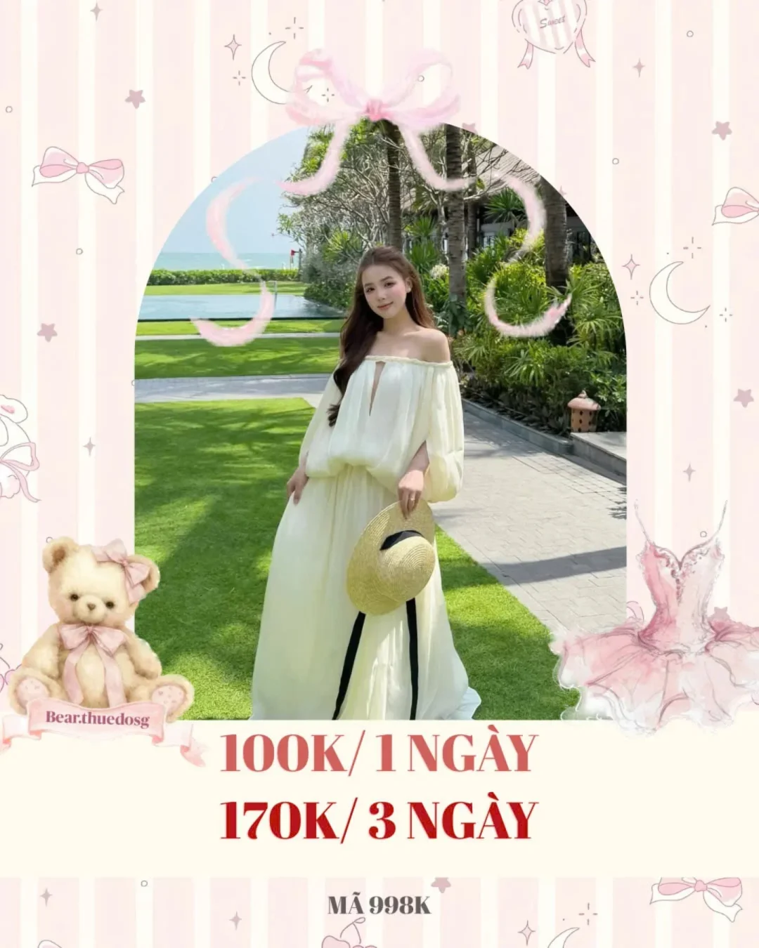 Ảnh 1 của Váy maxi trễ vai vàng nhạt nữ tính