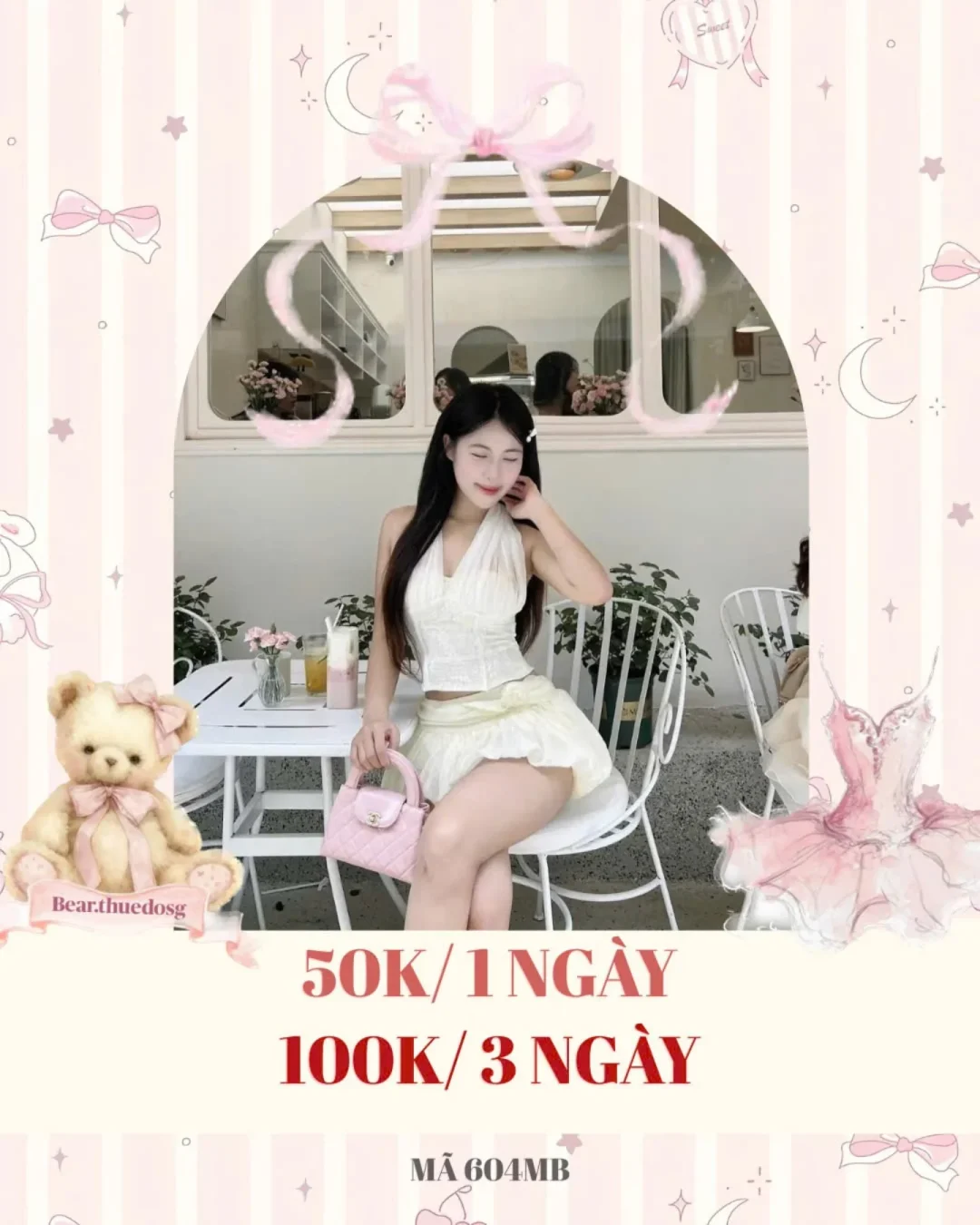Ảnh 1 của Set áo yếm chân váy trắng nữ tính