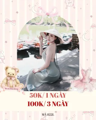 Ảnh 1 của Váy lụa hở lưng xanh mint maxi nữ