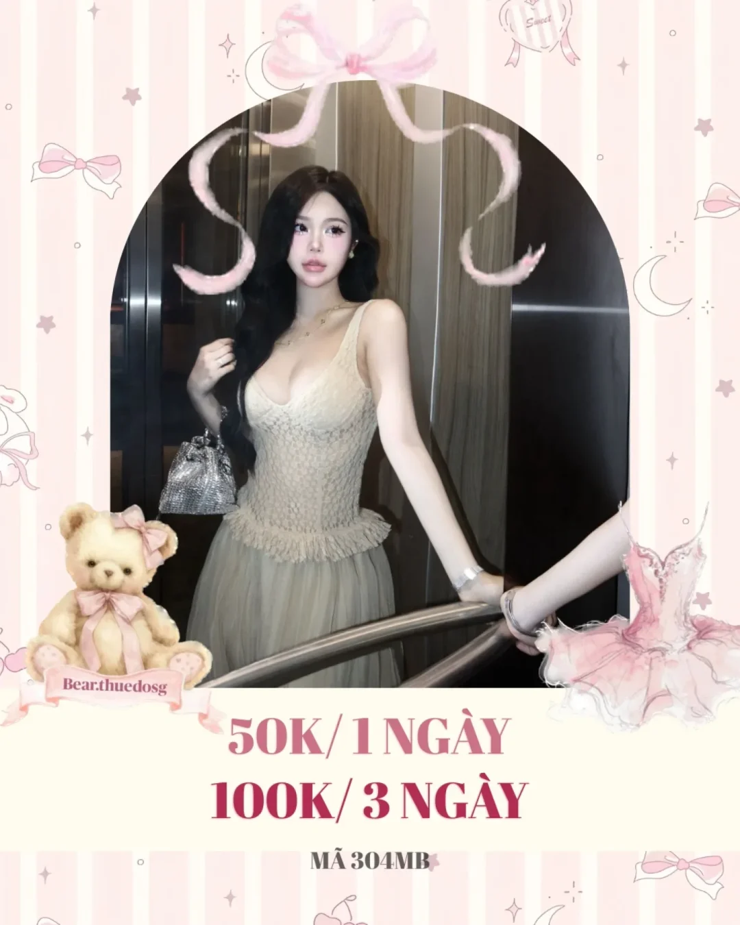 Ảnh 1 của Set áo ren beige chân váy tulle nữ
