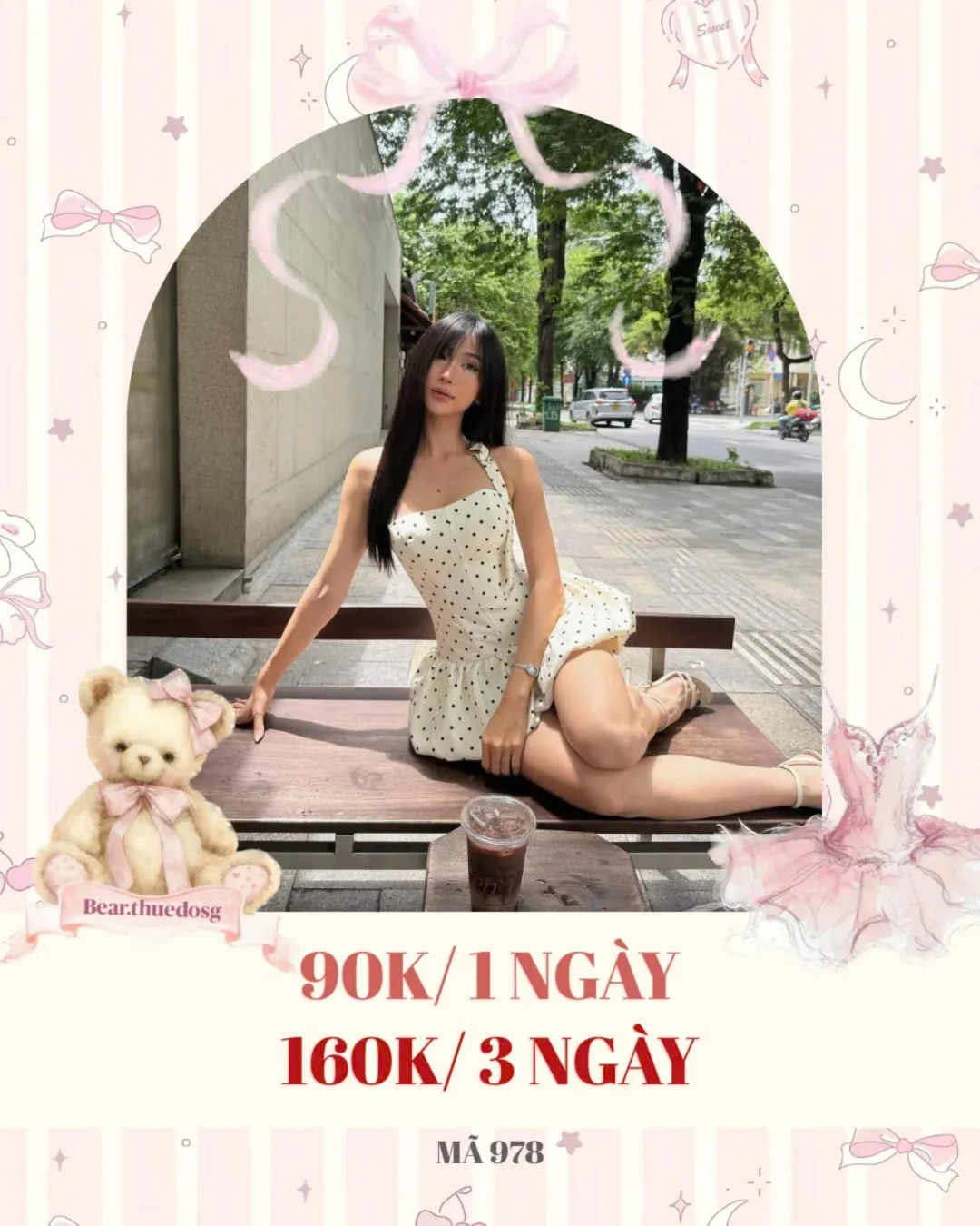 Photo 1 of Váy chấm bi trắng hai dây size S
