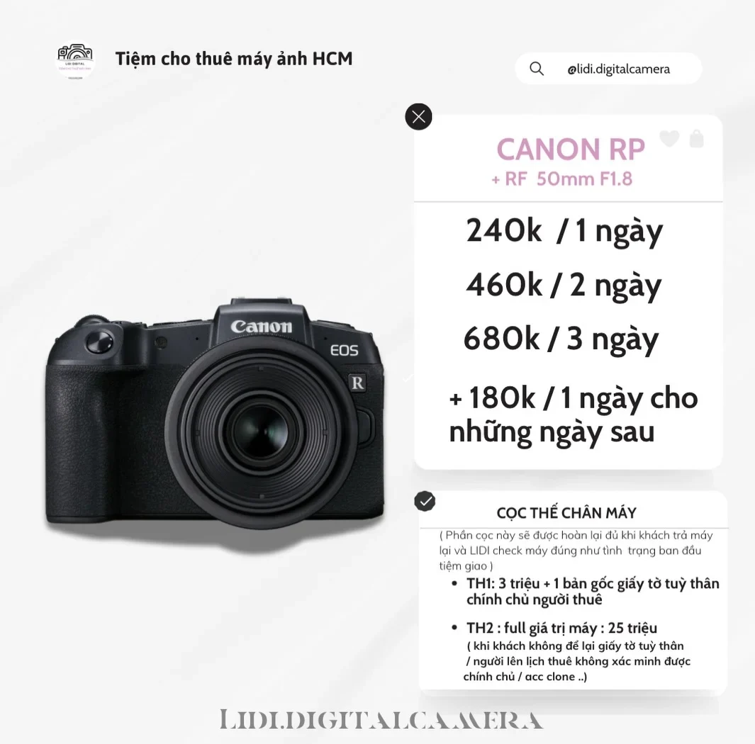 Photo 1 of Máy ảnh Canon EOS RP cho thuê