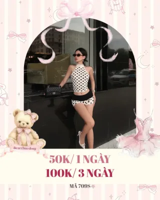 Photo 1 of Set đồ chấm bi hai mảnh nữ