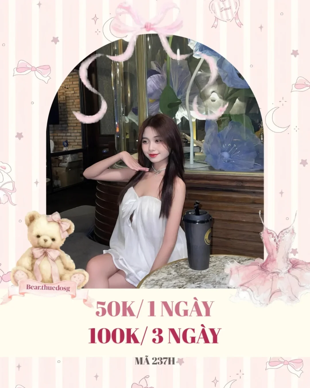 Ảnh 1 của Đầm trắng quây nơ mini nữ tính