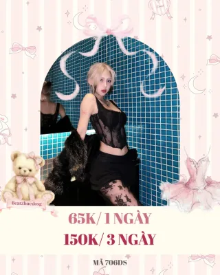 Photo 1 of Set đồ ren đen gợi cảm size M