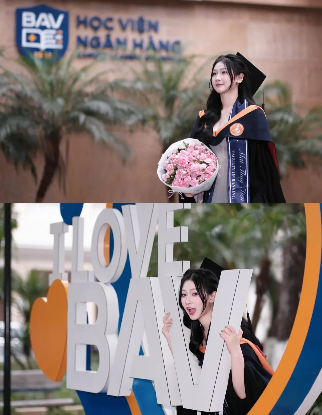 Ảnh 4 của Áo dài trắng ren nữ tốt nghiệp size M