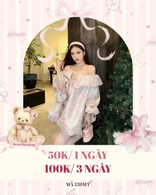 Ảnh 1 của Áo trễ vai babydoll pastel size M