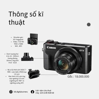 Photo 2 of Máy ảnh Canon G7X Mark II cho thuê