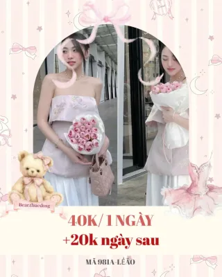 Ảnh 1 của Set Áo Dài Cách Tân Hồng Pastel Nữ